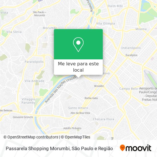 Passarela Shopping Morumbi mapa