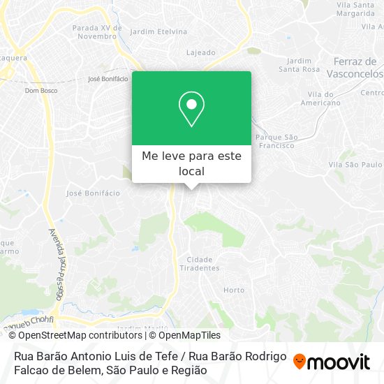 Rua Barão Antonio Luis de Tefe / Rua Barão Rodrigo Falcao de Belem mapa