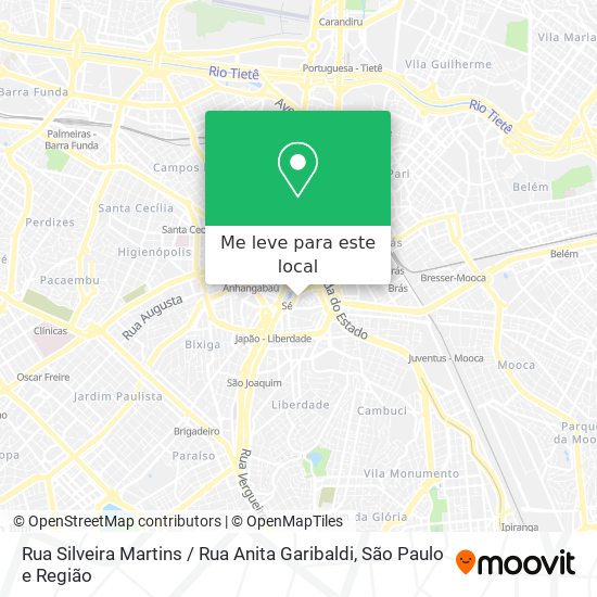 Rua Silveira Martins / Rua Anita Garibaldi mapa