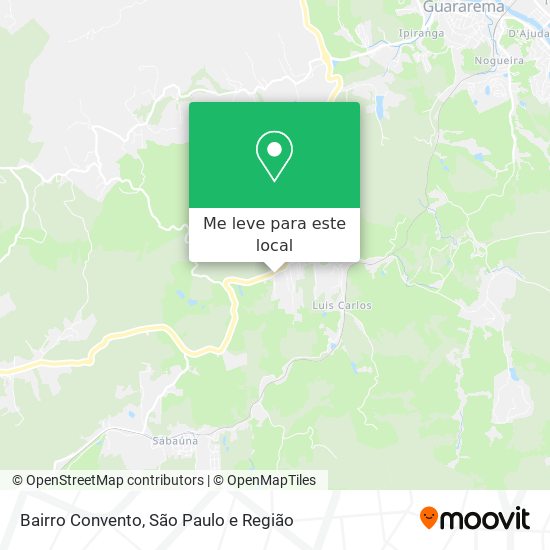 Bairro Convento mapa