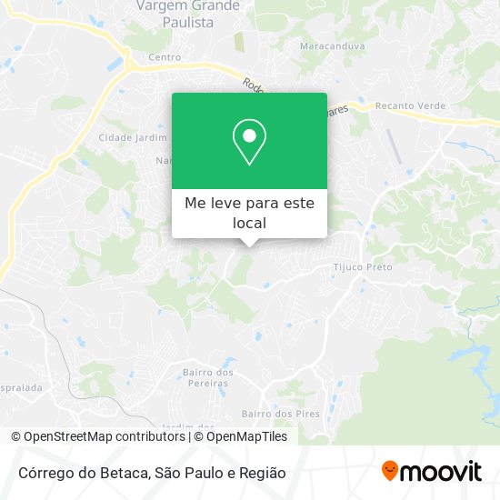 Córrego do Betaca mapa