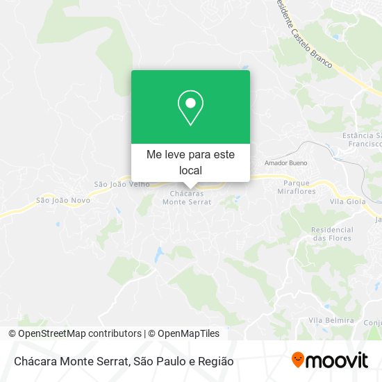 Chácara Monte Serrat mapa