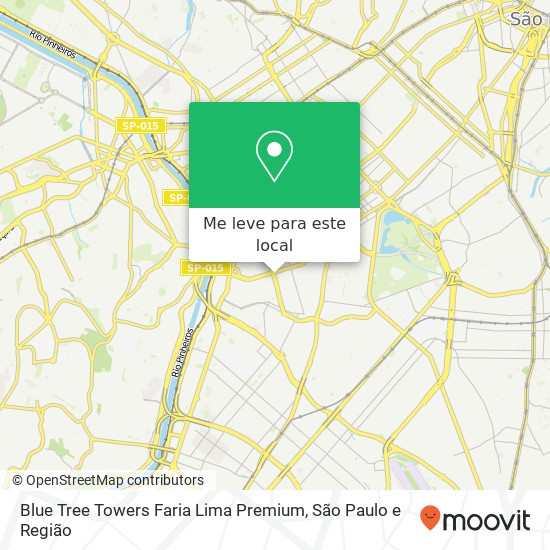 Blue Tree Towers Faria Lima Premium mapa