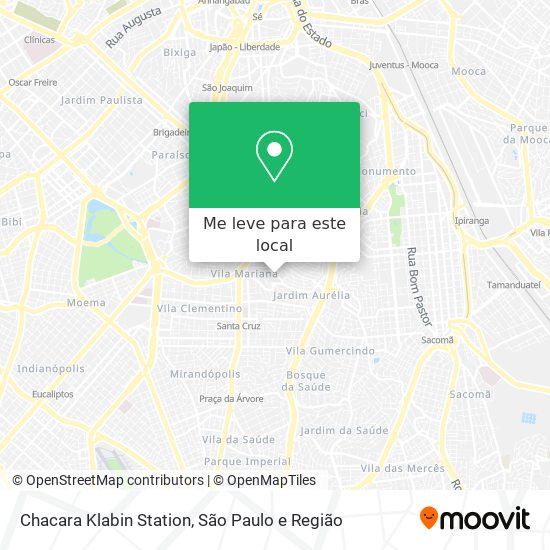 Chacara Klabin Station mapa