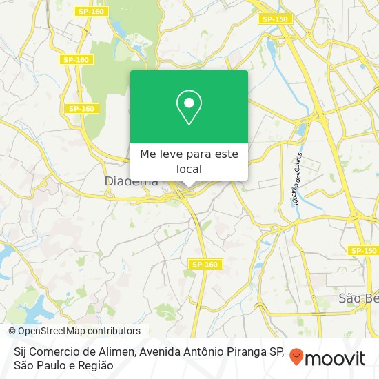 Sij Comercio de Alimen, Avenida Antônio Piranga SP mapa