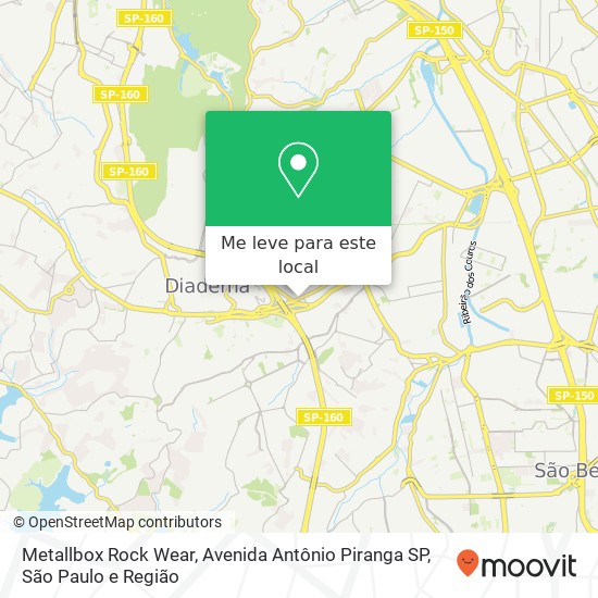 Metallbox Rock Wear, Avenida Antônio Piranga SP mapa