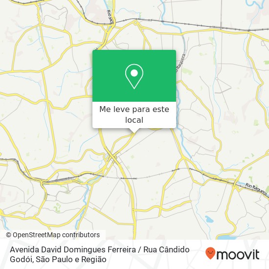 Avenida David Domingues Ferreira / Rua Cândido Godói mapa