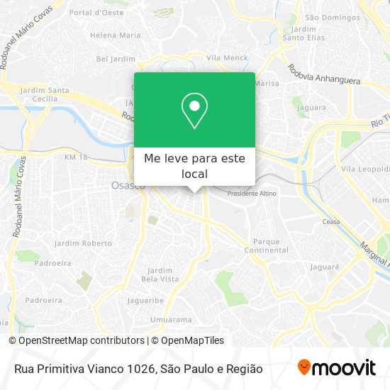 Rua Primitiva Vianco 1026 mapa