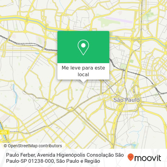 Paulo Ferber, Avenida Higienópolis Consolação São Paulo-SP 01238-000 mapa