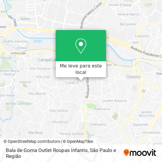 Bala de Goma Outlet Roupas Infantis mapa