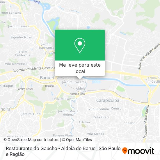 Restaurante do Gaúcho - Aldeia de Baruei mapa