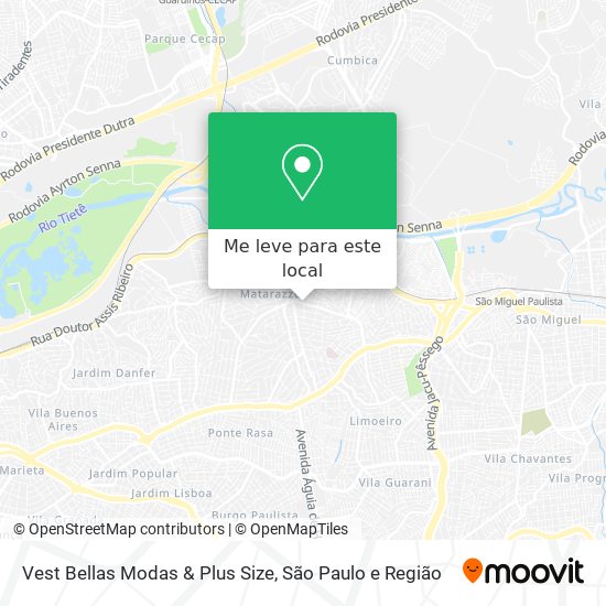 Vest Bellas Modas & Plus Size mapa