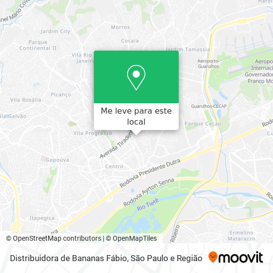 Distribuidora de Bananas Fábio mapa