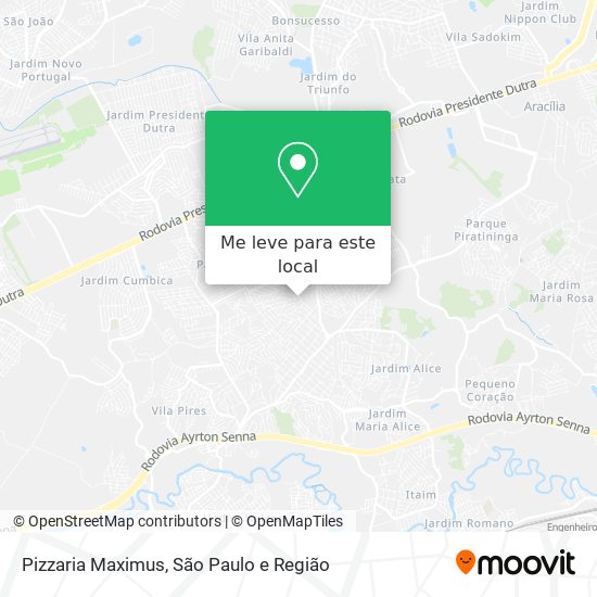 Pizzaria Maximus mapa