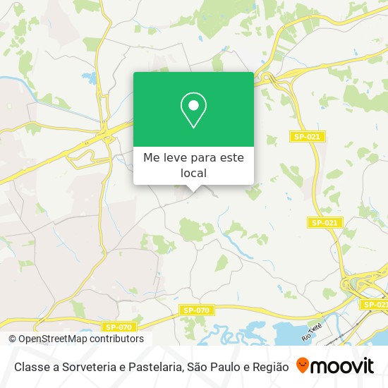 Classe a Sorveteria e Pastelaria mapa