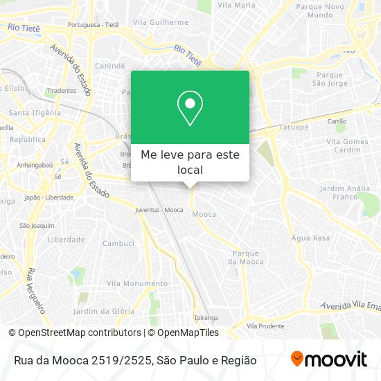 Rua da Mooca 2519/2525 mapa