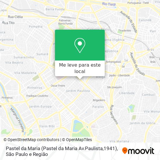 Pastel da Maria mapa