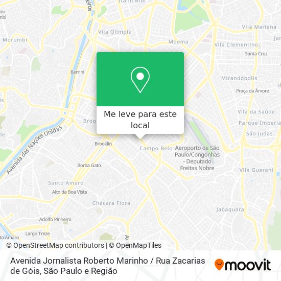 Avenida Jornalista Roberto Marinho / Rua Zacarias de Góis mapa