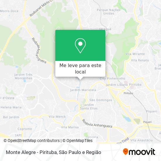 Monte Alegre - Pirituba mapa