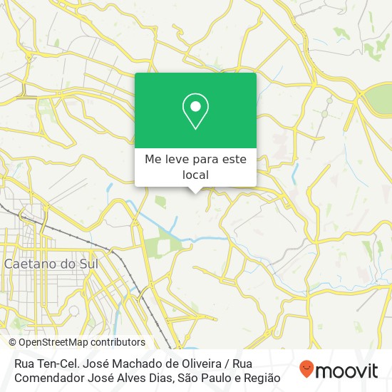 Rua Ten-Cel. José Machado de Oliveira / Rua Comendador José Alves Dias mapa