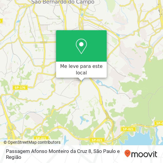 Passagem Afonso Monteiro da Cruz 8 mapa