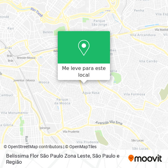 Belíssima Flor São Paulo Zona Leste mapa