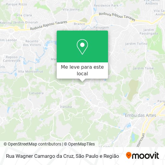 Rua Wagner Camargo da Cruz mapa