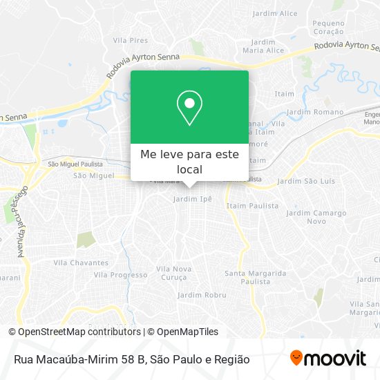 Rua Macaúba-Mirim 58 B mapa
