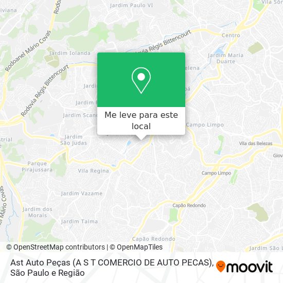 Ast Auto Peças (A S T COMERCIO DE AUTO PECAS) mapa