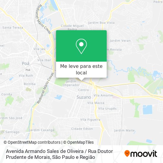 Avenida Armando Sales de Oliveira / Rua Doutor Prudente de Morais mapa