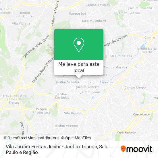 Vila Jardim Freitas Júnior - Jardim Trianon mapa