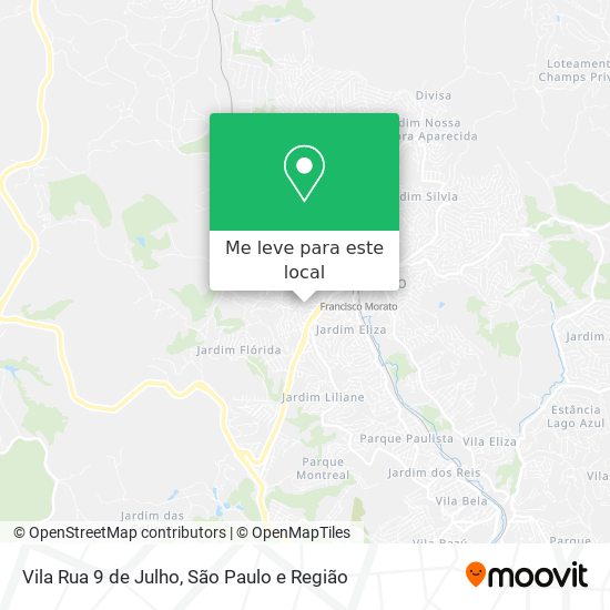 Vila Rua 9 de Julho mapa