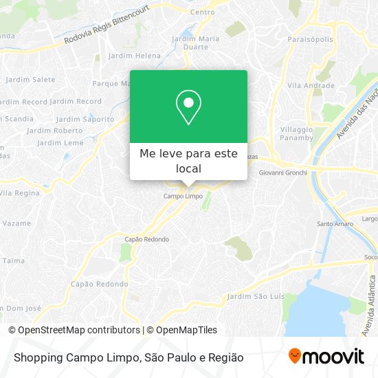 Shopping Campo Limpo mapa