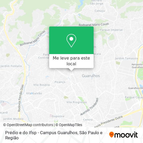 Prédio e do Ifsp - Campus Guarulhos mapa