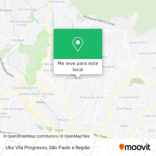 Ubs Vila Progresso mapa