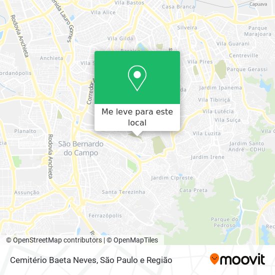 Cemitério Baeta Neves mapa