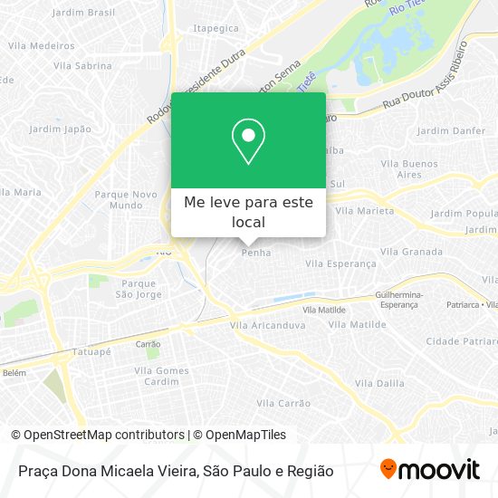Praça Dona Micaela Vieira mapa