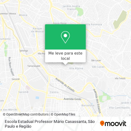 Escola Estadual Professor Mário Casassanta mapa