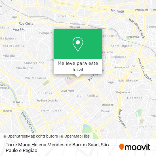 Torre Maria Helena Mendes de Barros Saad mapa