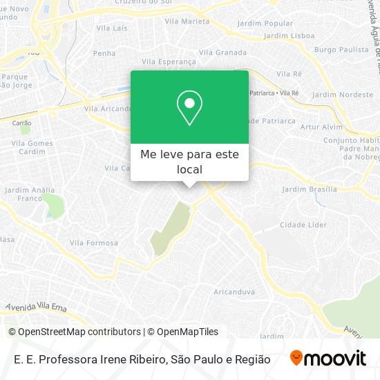 E. E. Professora Irene Ribeiro mapa
