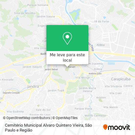 Cemitério Municipal Alvaro Quintero Vieira mapa