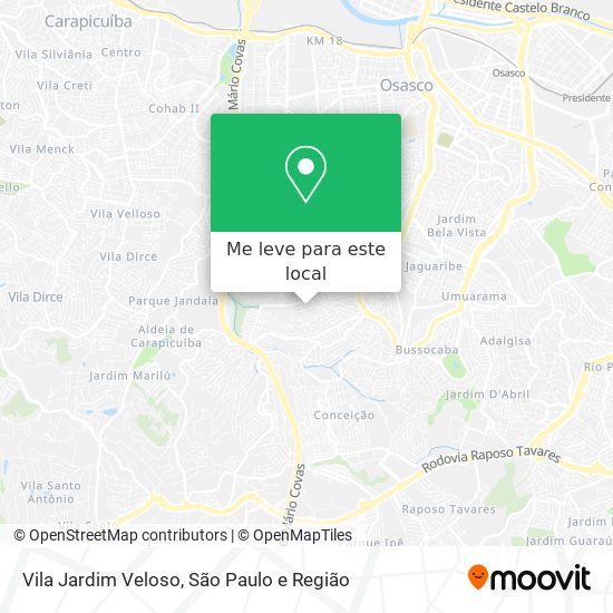 Vila Jardim Veloso mapa