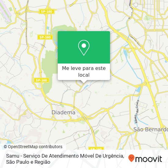Samu - Serviço De Atendimento Móvel De Urgência mapa