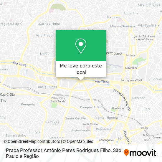 Praça Professor Antônio Peres Rodrigues Filho mapa