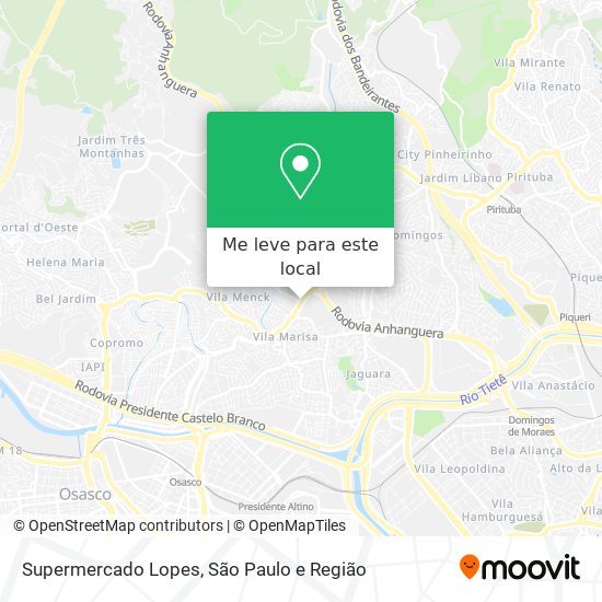 Supermercado Lopes mapa