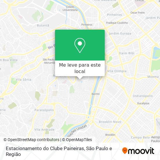 Estacionamento do Clube Paineiras mapa