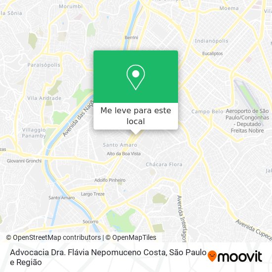 Advocacia Dra. Flávia Nepomuceno Costa mapa