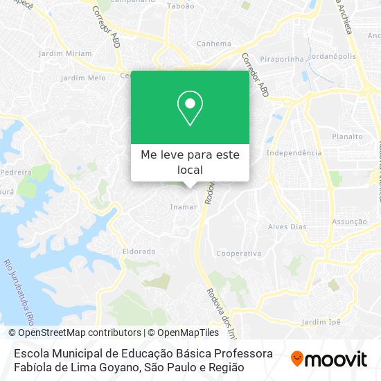 Escola Municipal de Educação Básica Professora Fabíola de Lima Goyano mapa