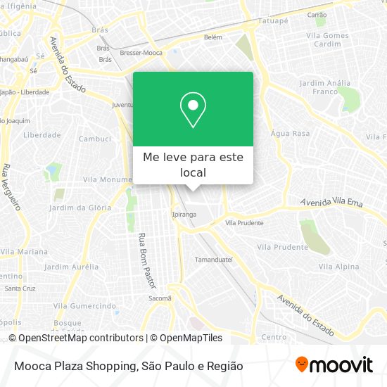 Mooca Plaza Shopping mapa