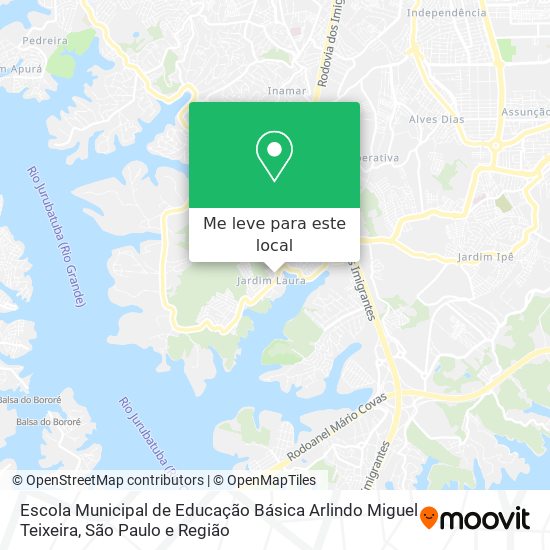 Escola Municipal de Educação Básica Arlindo Miguel Teixeira mapa